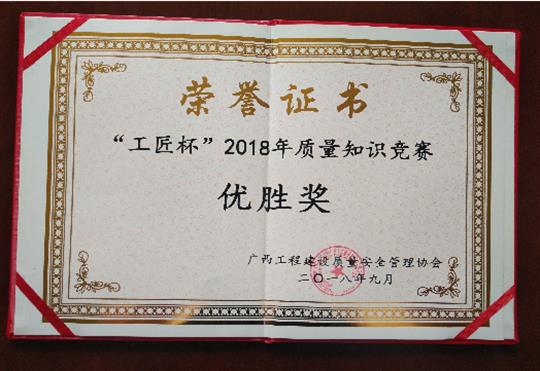 K8体育集团有限公司
喜获全区“工匠杯”2018年质量知识竞赛佳绩